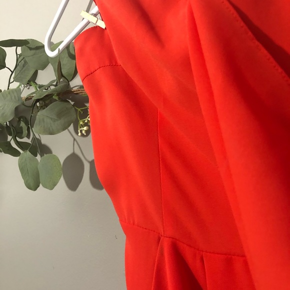 Orange Strapless Romper - Picture 2 of 3